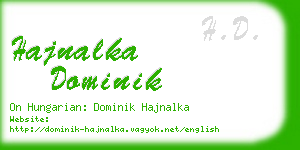 hajnalka dominik business card